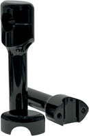 Hefty Smooth Handlebar Risers for 1-1/4" Handlebars Black / Gloss For Honda VTX 1300 R 2005-2009 - 32 MM