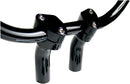 Kickback Handlebar Risers Black / Gloss / Powder-Coated For Harley Davidson FLD 1690 ABS 2016 - 25.4 MM