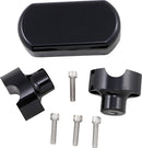 Solid Handlebar Riser & Top Clamp Kit Black / Gloss For Harley Davidson FLD 1690 - 25.4 MM