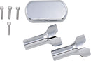 Solid Handlebar Riser & Top Clamp Kit Chrome For Harley Davidson FLD 1690 ABS - 25.4 MM