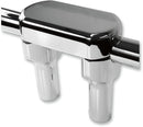 Hefty Handlebar Riser & Top Clamp Kit Chrome For Harley Davidson FLD 1690 ABS 2015-2016 - 32 MM