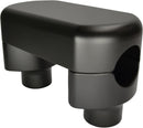 Hefty Handlebar Riser & Top Clamp Kit Black / Flat For Harley Davidson FLD 1690 - 32 MM