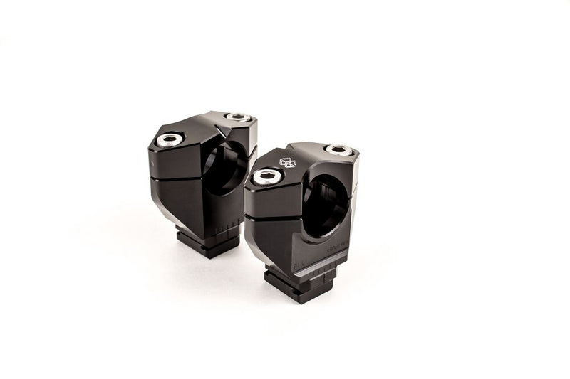 2D.GT Handlebar Risers Black For Husqvarna Norden 901 ABS