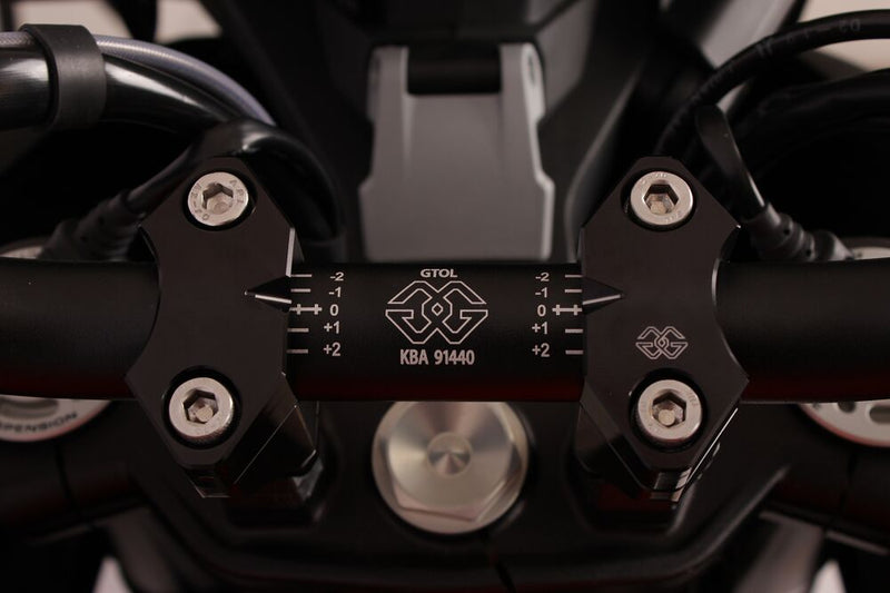 2D.GT Handlebar Risers Black For Husqvarna Norden 901 ABS