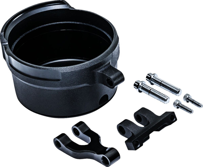 Round Gauge Relocation Kit Black