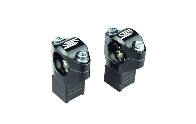 Bar Mounts For OEM Triple Clamps Black / Silver For Beta RR 125 2018-2024