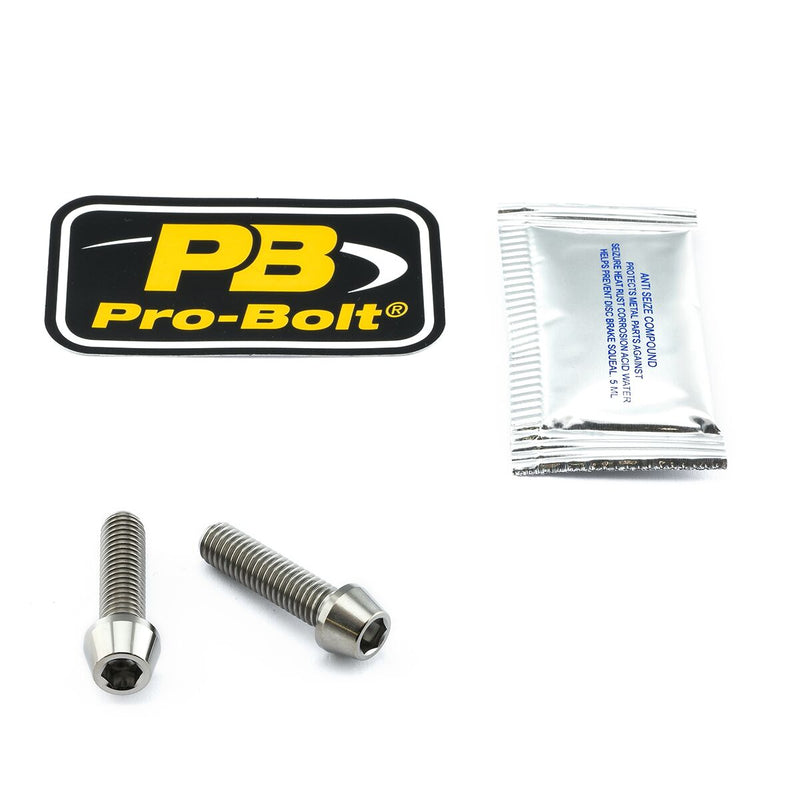 Titanium Clip-On / Handle Bar Mount Bolt Kit Natural For Aprilia RS4 50 2011-2018