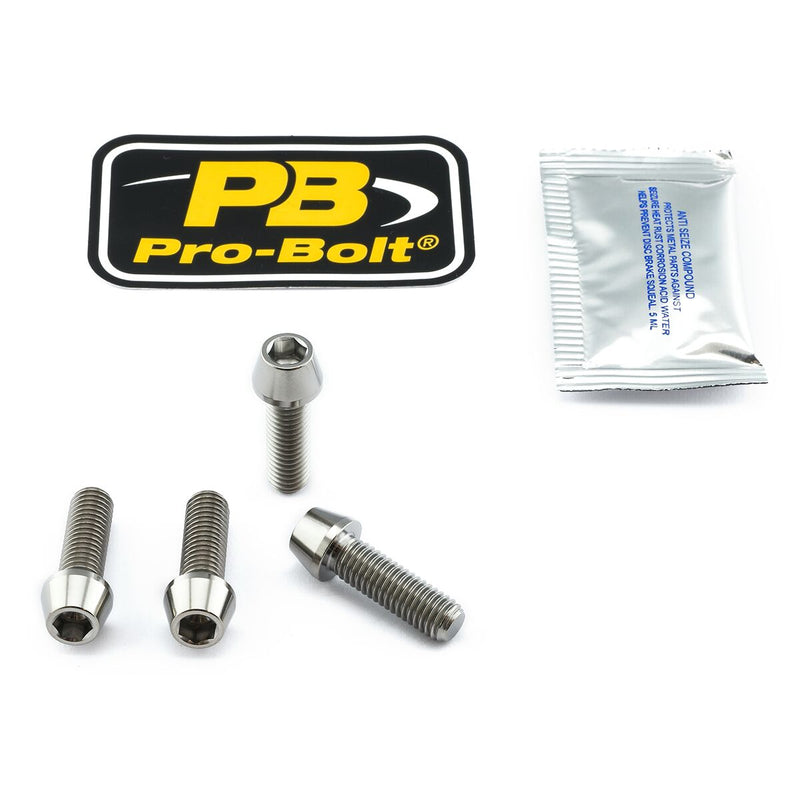 Titanium Clip-On / Handle Bar Mount Bolt Kit Natural For Aprilia CAPONORD 1200 ABS 2013-2016