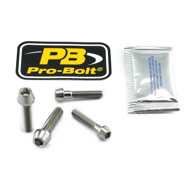 Titanium Clip-On / Handle Bar Mount Bolt Kit Natural For Yamaha YZF-R6 600 2017-2020