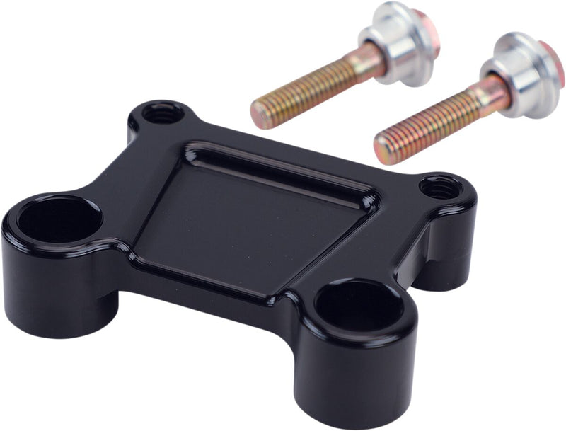 T-Bar Handlebar Adapter Black / Gloss For Harley Davidson FLHT 1340