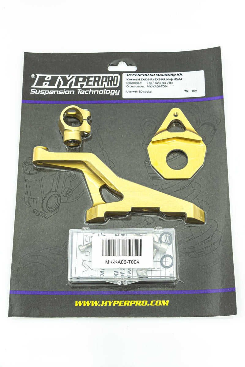 Steering Damper Mounting Kit Gold For Kawasaki ZX-6 R 636