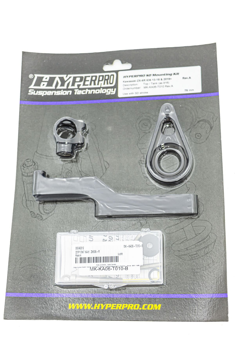 Steering Damper Mounting Kit Black For Kawasaki ZX-6 R 636