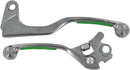 Competition Lever Set Green / Polished / Silver For Kawasaki KX 250 2005-2008