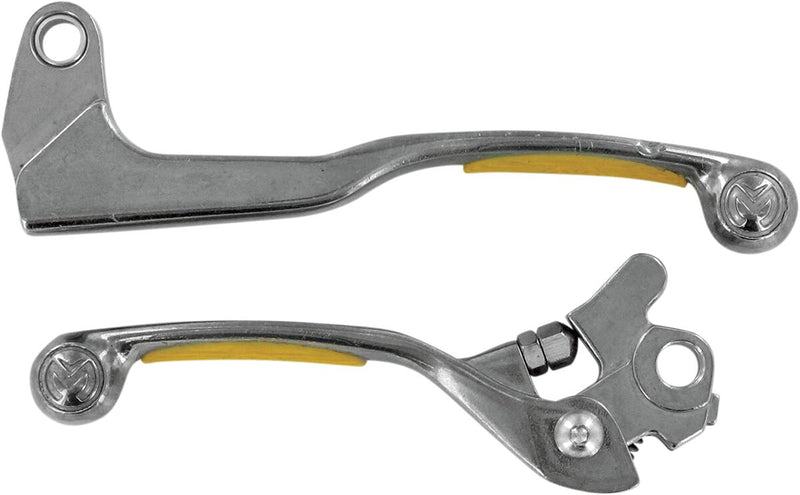 Competition Lever Set Polished / Silver / Yellow For Suzuki RM 125 2004-2010