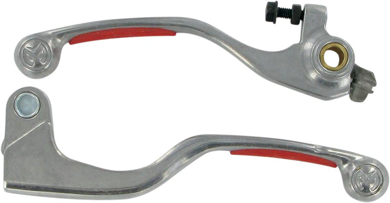 Competition Lever Set Polished / Red / Silver For Honda CRF 250 R 2007-2015