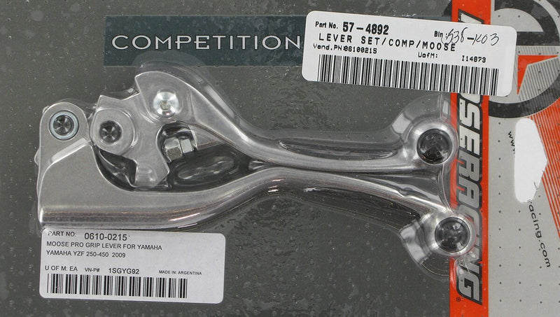 Competition Lever Set Black / Polished / Silver For Yamaha YZ 250 F 2009-2018