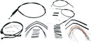Complete Black Vinyl 14 Inch Handlebar Cable Kit Without ABS For Harley Davidson XL 1200 C 2004-2006