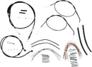 Complete Black Vinyl 14 Inch Handlebar Cable Kit Without ABS For Harley Davidson XL 1200 C 2007-2013