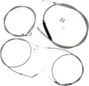 Standard Stainless Braided Handlebar Cable/Brake Line Kit Clear-Coated / Natural For Harley Davidson XL 1200 C ABS