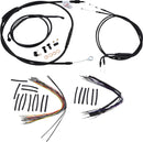 Complete Black Vinyl 14 Inch Handlebar Cable Kit Without ABS For Harley Davidson FLST 1450 2006