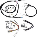 Complete Black Vinyl 14 Inch Handlebar Cable Kit Without ABS For Harley Davidson FXST 1450 2000-2006