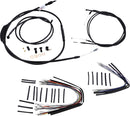 Complete Black Vinyl 16 Inch Handlebar Cable Kit Without ABS For Harley Davidson FXST 1584 2007