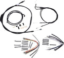 Complete Black Vinyl 18 Inch Handlebar Cable Kit Without ABS For Harley Davidson FLST 1450 2006