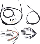 Complete Black Vinyl 18 Inch Handlebar Cable Kit Without ABS For Harley Davidson FXST 1450 2000-2006