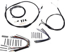 Complete Black Vinyl 18 Inch Handlebar Cable Kit Without ABS For Harley Davidson FXST 1584 2007