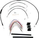 Complete Black Vinyl 13 Inch Handlebar Cable Kit Without ABS