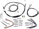 Complete Black Vinyl 12 Inch Handlebar Cable Kit Without ABS For Harley Davidson FXDI 1450 EFI 2006