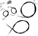 Standard Black Vinyl Handlebar Cable/Brake Line Kit Natural For Harley Davidson FLHR 1584 2008-2011