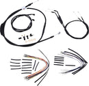 Complete Black Vinyl 14 Inch Handlebar Cable Kit Without ABS For Harley Davidson FXDWGI 1450 EFI 2006