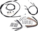 Complete Black Vinyl 12 Inch Handlebar Cable Kit Without ABS For Harley Davidson FXDWG 1584 2007-2011
