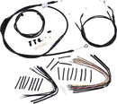 Complete Black Vinyl 16 Inch Handlebar Cable Kit Without ABS For Harley Davidson FXDWG 1584 2007-2011