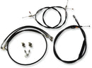 Standard Black Vinyl Braided Handlebar Cable/Brake Line Kit Black / Natural For Harley Davidson FLS 1690 - 30.5 CM - 35.5 CM