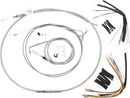Complete Stainless Braided 14 Inch Handlebar Cable/Brake Line Kit Without ABS For Harley Davidson FLST 1450 2006