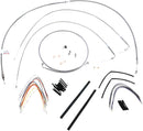 Complete Stainless Braided 14 Inch Handlebar Cable/Brake Line Kit Without ABS For Harley Davidson FXST 1450 2000-2006