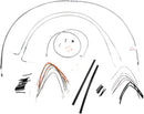 Complete Stainless Braided 16 Inch Handlebar Cable/Brake Line Kit Wihout ABS For Harley Davidson FLSTC 1584 2007-2010