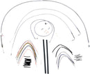 Complete Stainless Braided 16 Inch Handlebar Cable/Brake Line Kit Wihout ABS For Harley Davidson FXST 1584 2007