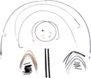 Complete Stainless Braided 18 Inch Handlebar Cable/Brake Line Kit Without ABS For Harley Davidson FLST 1450 2006