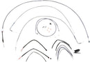 Complete Stainless Braided 16 Inch Handlebar Cable/Brake Line Kit Wihout ABS For Harley Davidson FLSTC 1584 2011