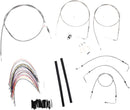Complete Stainless Braided 16 Inch Handlebar Cable/Brake Line Kit Wihout ABS For Harley Davidson FLHR 1450 2002-2006