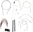 Complete Stainless Braided 16 Inch Handlebar Cable/Brake Line Kit Wihout ABS For Harley Davidson FLTRI 1450 EFI 2002-2006