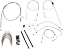 Complete Stainless Braided 14 Inch Handlebar Cable/Brake Line Kit Without ABS For Harley Davidson FLTR 1584 2007