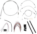 Complete Stainless Braided 16 Inch Handlebar Cable/Brake Line Kit Wihout ABS For Harley Davidson FLHR 1584 2008-2011