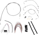 Complete Stainless Braided 18 Inch Handlebar Cable/Brake Line Kit Without ABS For Harley Davidson FLHR 1584 2008-2011