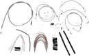 Complete Stainless Braided 14 Inch Handlebar Cable/Brake Line Kit With ABS For Harley Davidson FLHR 1584 ABS 2008-2011