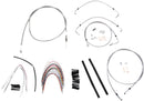 Complete Stainless Braided 16 Inch Handlebar Cable/Brake Line Kit With ABS For Harley Davidson FLHR 1584 ABS 2008-2011