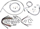 Complete Stainless Braided 18 Inch Handlebar Cable/Brake Line Kit With ABS For Harley Davidson FLHR 1584 ABS 2008-2011